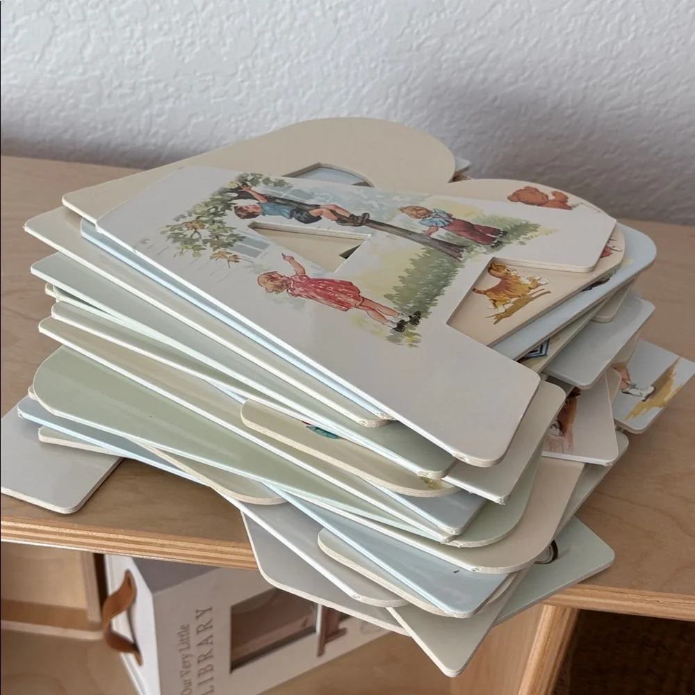 VINTAGE Dick and Jane ABC Alphabet Letters Flip Books